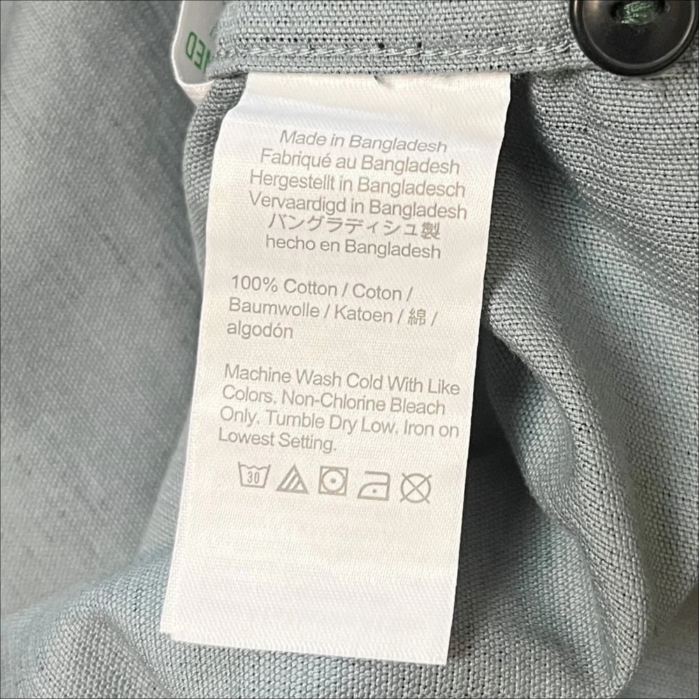 J. Crew Garment Dyed Corduroy Workshirt Large blue green‎ plaid shirt shacket
